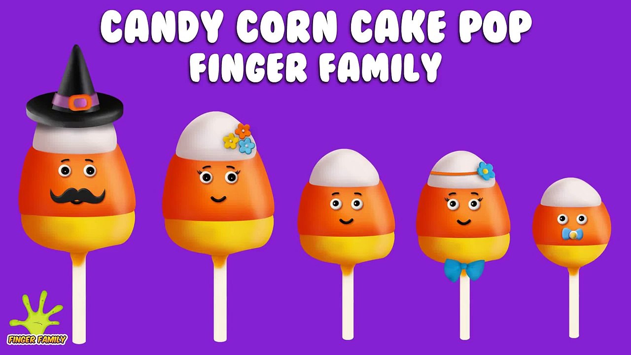 The Finger Family Candy Corn Cake Pop Family Nursery Rhyme | Halloween ...