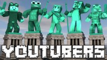 Minecraft | YOUTUBER DUNGEONS MOD! (Statues Mod, YouTuber Statues CrazyCraft)