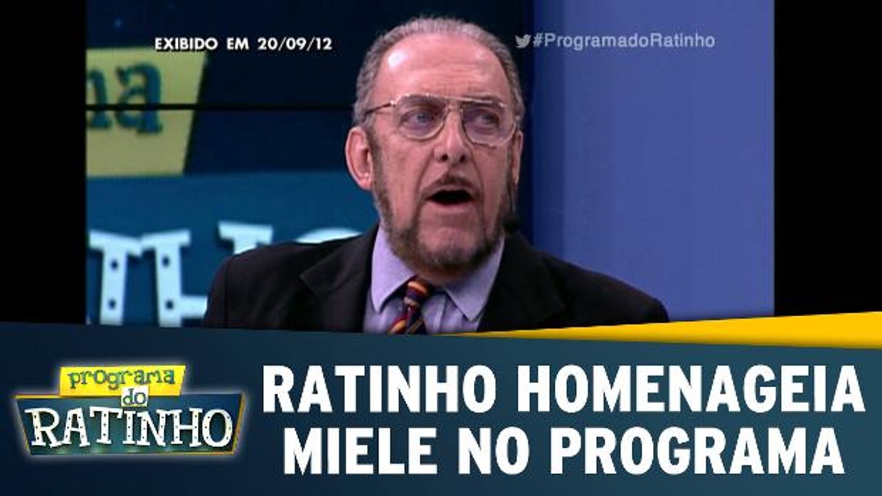 Ratinho homenageia Miele no programa