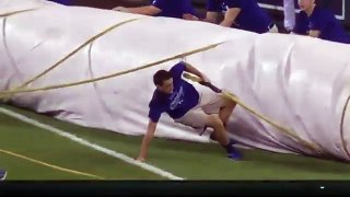 Tarp kid getting swallowed up by field cover goes viral