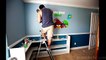 ANGRY BIRDS SPACE Wall Mural Painting 2 day Time lapse
