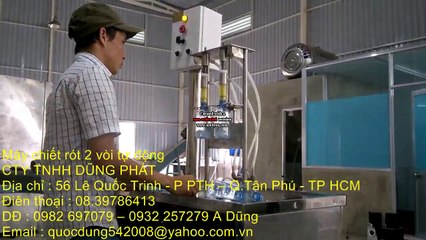 Máy chiết rót nhớt 2 vòi bán tự động