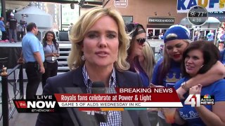 Royals fans watch game at Power & Light