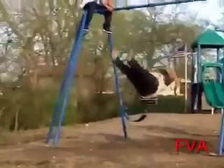Mujer gorda se cae de columpio es divertido porque es gorda 2013 mejor golpe