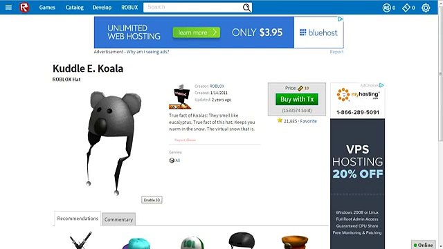 Roblox Catalog Advertisments