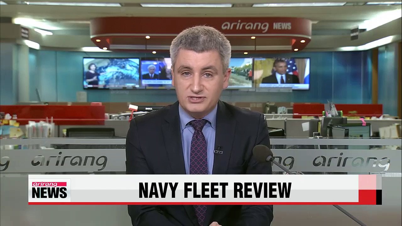 Fleet review held to mark 70th aniversary of the foundation of Korea's Navy