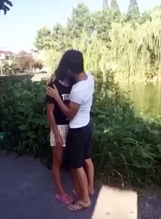 Funny kiss prank
