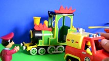 Fireman Sam Episode Greendale Train Fire Peppa pig Fire Engine Play-doh Full Story