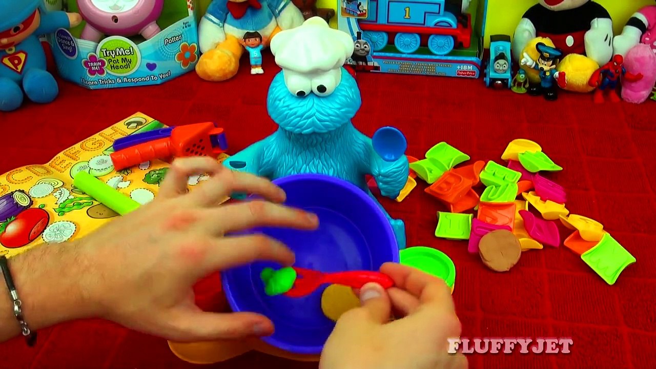 Play Doh Cookie Monster Letter Lunch Learning ABCs Alphabet Playdough  Sesame Street 123 Pl - Dailymotion Video