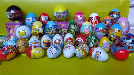 Télécharger la video: 40 surprise eggs Kinder Surprise Disney Toy Story Shrek Peppa Pig Thomas Mickey Mouse