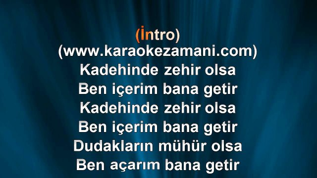Mevsim Aral - Kadehinde Zehir Olsa - 2010 TÜRKÇE KARAOKE