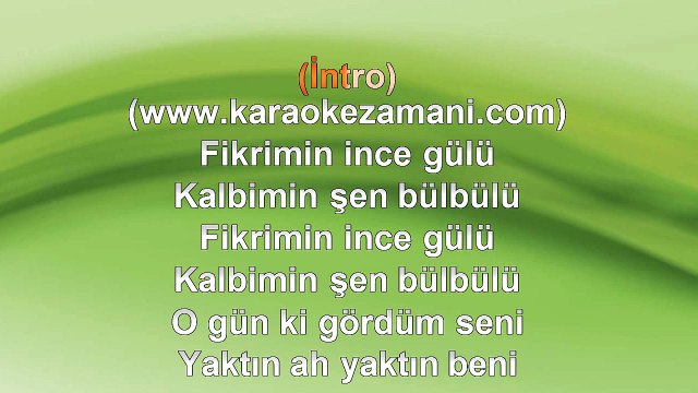 Mithat Körler - Fikrimin Ince Gülü - (Akustik) - (2008) TÜRKÇE KARAOKE