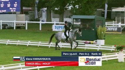 Ingrid Klimke and Weisse Duene provisory leaders in 6yo championship after the dressage test.