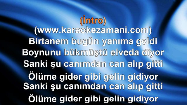 Muhsin Doğan - Gelin Gidiyor - (2013) TÜRKÇE KARAOKE