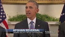 Le report du retrait des forces armées en Afghanistan, à travers les télés américaines