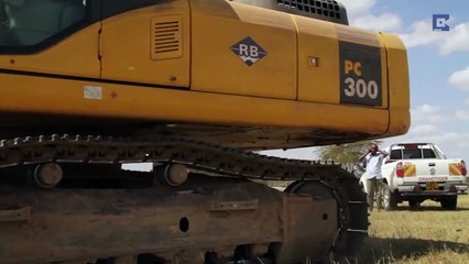 Dramatic Rescue Of An Elephant Stuck In Mud