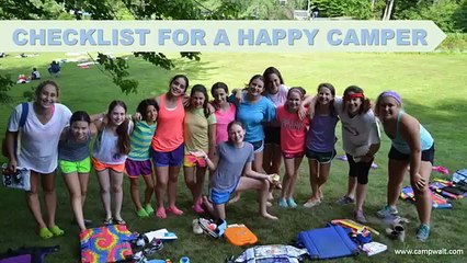 CHECKLIST OF A HAPPY CAMPER