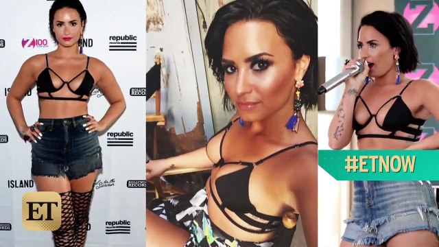 Demi Lovato Rocks Skimpy Bra and Daisy Dukes!