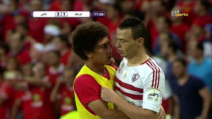 رد فعل حسين السيد مع لاعب الزمالك بعد وقفت رمضان صبحى ع الكورة