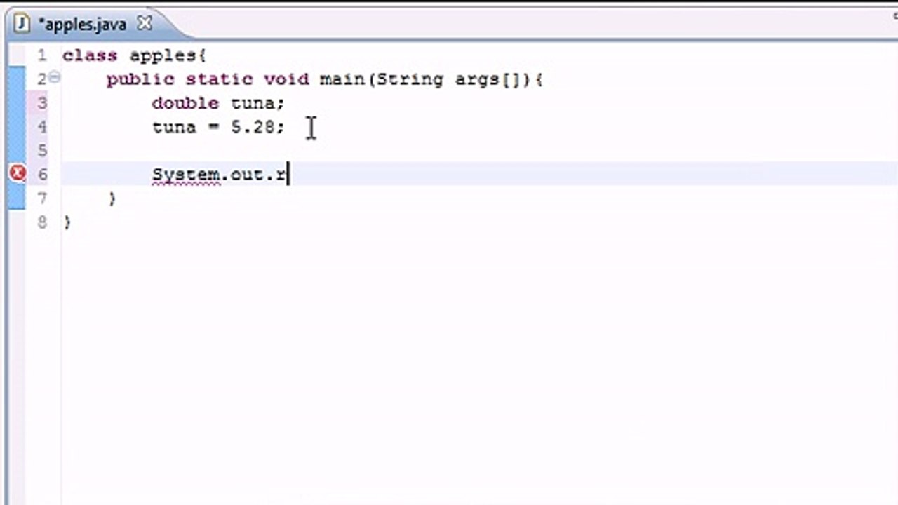 Java Level 1 Tutorial - 5 - Variables