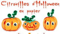 citrouille d'Halloween en papier