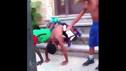 Little Boy Trains Other Kids To Do Push ups