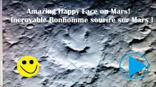 Amazing Happy Face on Mars! Incroyable Bonhomme sourire sur Mars !