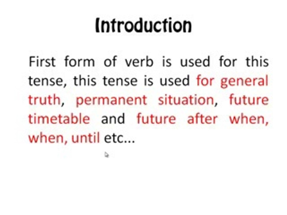 Present Indefinite tense in Urdu