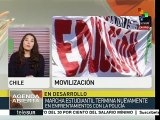 Chile: carabineros reprimen marcha pacífica de estudiantes