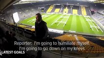 Funny Moment A Journalist Liverpool Fan Begs Jurgen Klopp To Come To Anfield !