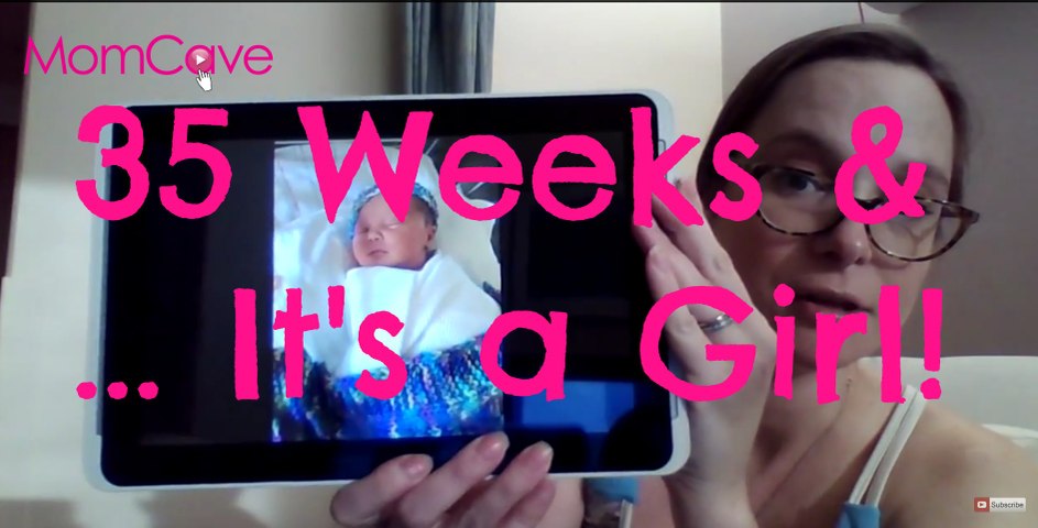It's a girl! MomCave 35 Weeks Pregnancy Update--- Preterm Labor Premature Baby Placental Abruption Bed Rest