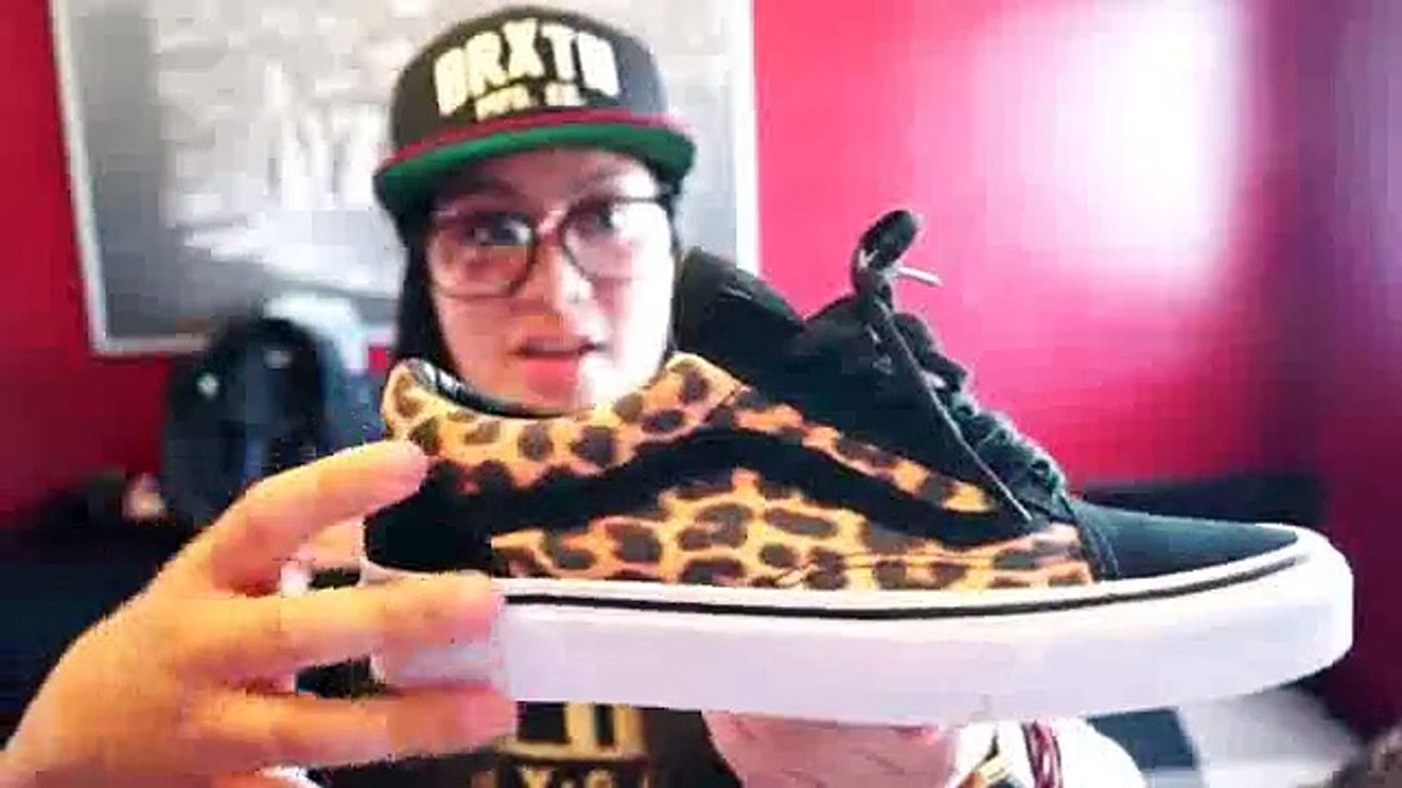 Vans Old Skool (Suede Leopard) Blk_TrWht   On Feet _ Quick Haul!