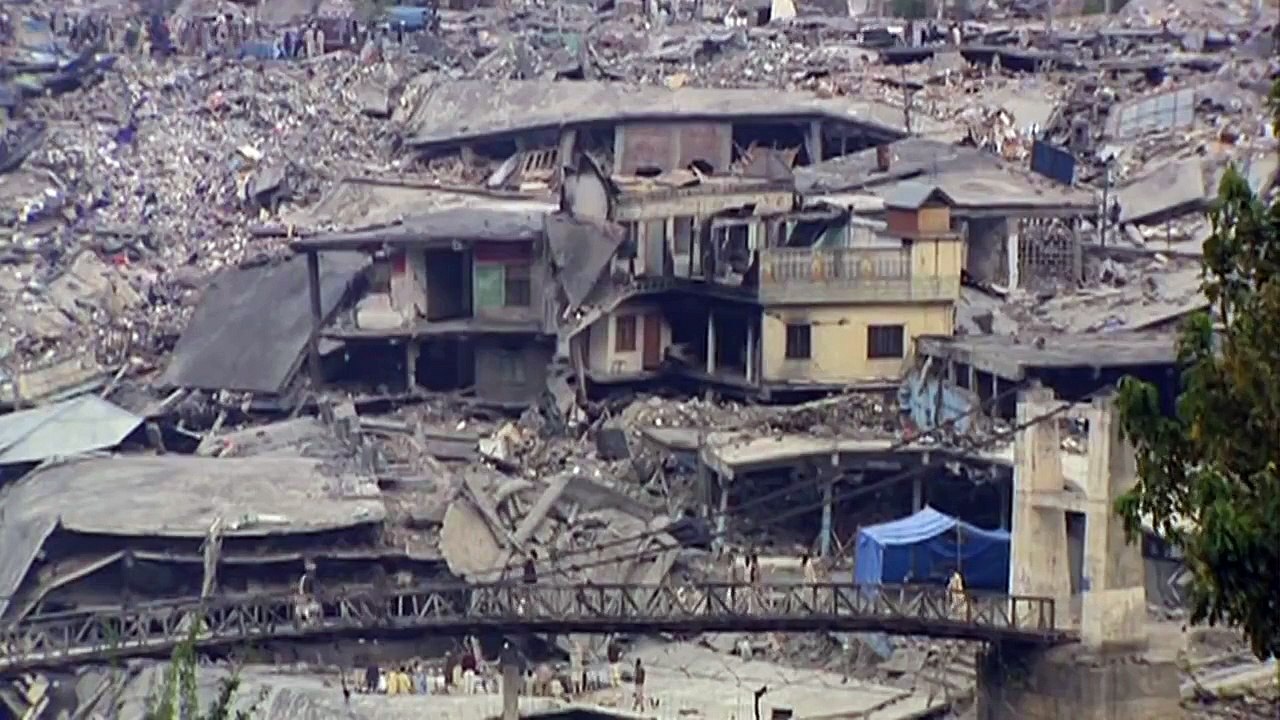 Japan Earthquake: Helicopter aerial view video of giant tsunami waves