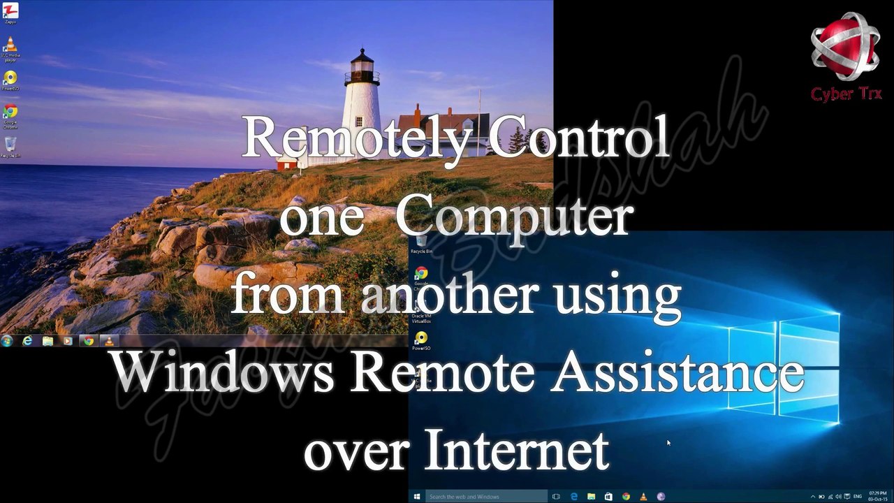 Remotely Control one Computer from another using Windows Remote Assistance over Internet