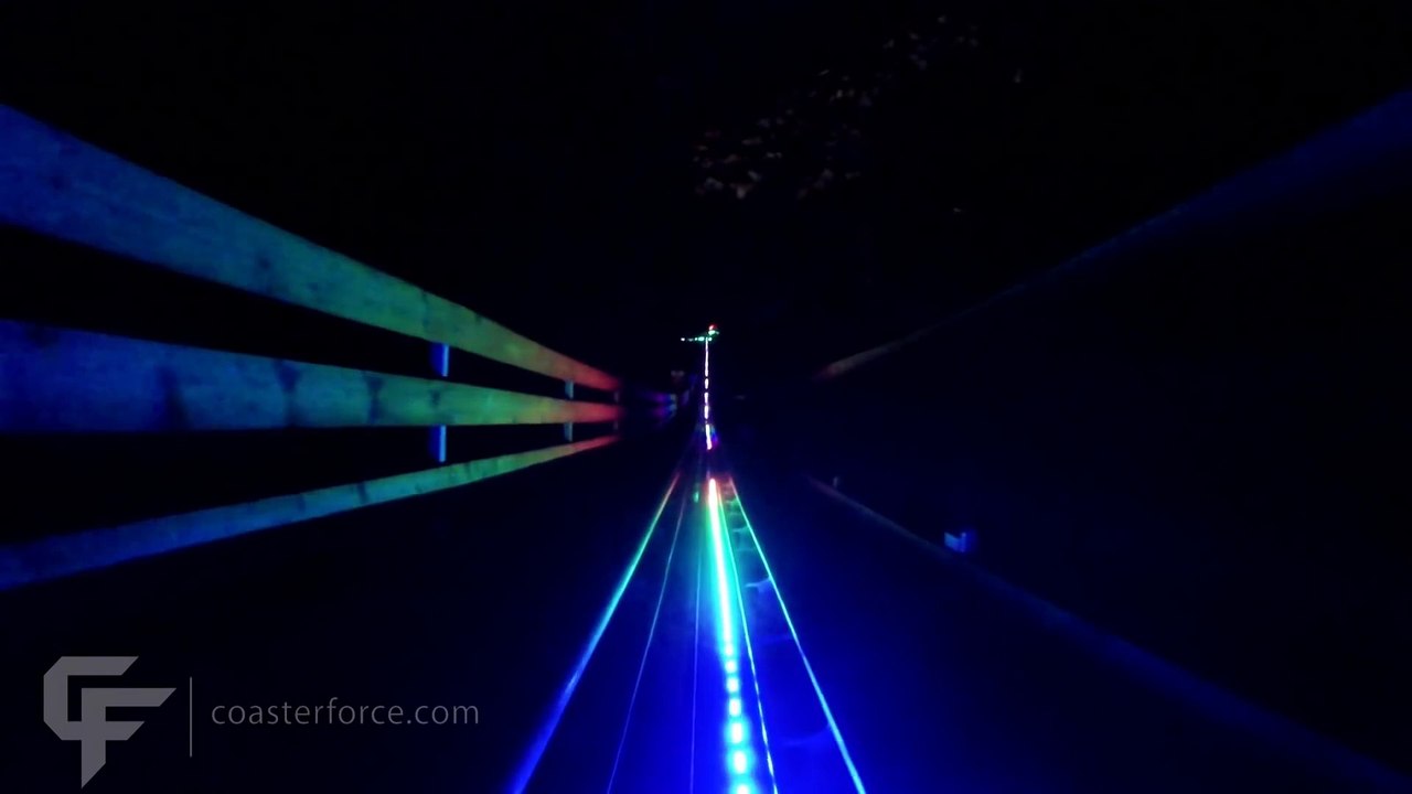 Smoky Mountain Alpine Coaster at night on-ride HD POV @60fps