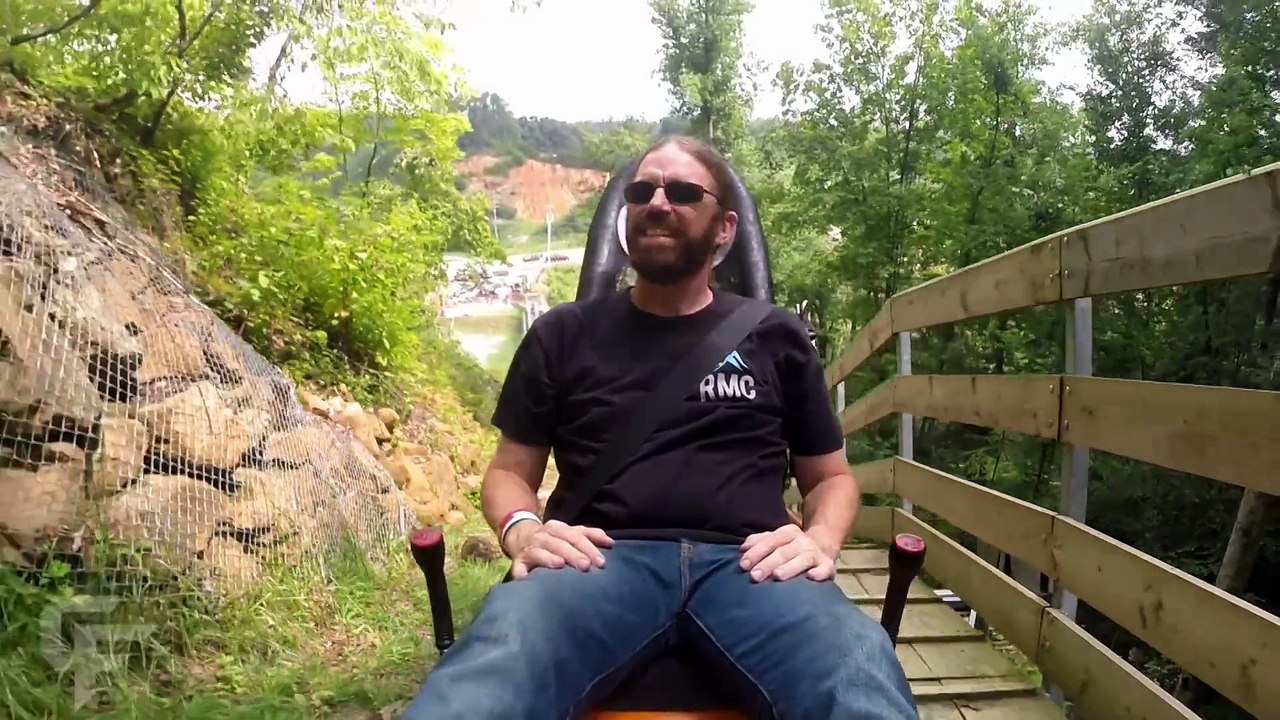Smoky Mountain Alpine Coaster ridercam reverse on-ride HD POV @60fps