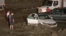 Social media show mudslides crashing into Los Angeles area