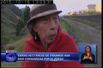 Incendios forestales en la provincia de Chimborazo