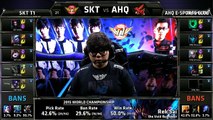 SKT vs AHQ Game 1 | League of Legends World Championship 2015 Quarterfinals | SKT T1 vs AH