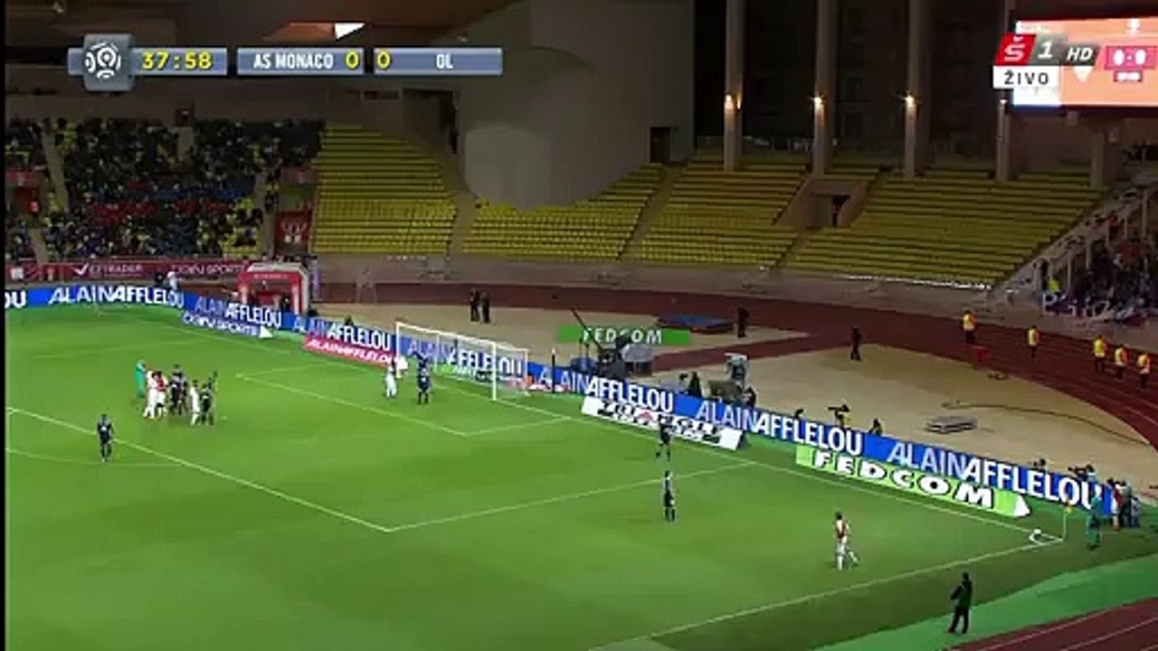 Mario Pasalic 1-0 - Monaco - Lyon 16  October 2015 HD