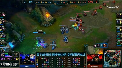 Faker vs Westdoor | Kassadin vs Fizz | AHQ vs SKT Game 3 | LOL World Championship 2015 Qua
