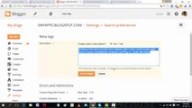How to setup blogger SEO in search preferance in urdu and hindi video tutorial?