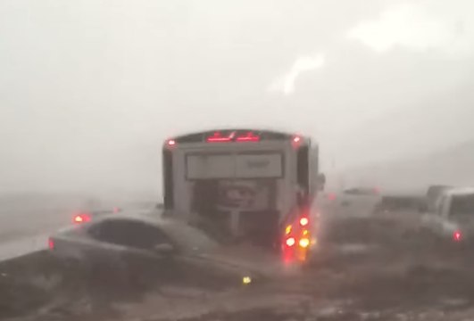 Flash Flooding Hits Interstate 5 in California