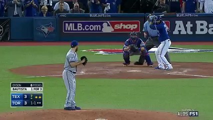 Bautista Three-Run Home Run - Rangers vs Blue Jays ALDS (Game 5)