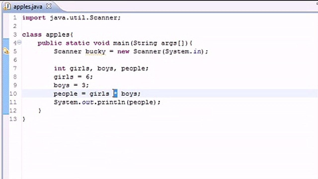 Java Level 1 Tutorial - 8 - Math Operators - Sumeet Khan