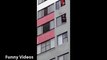 Suicidal Woman Gets Flying Kicked Back Into The Window By Fire Fighter