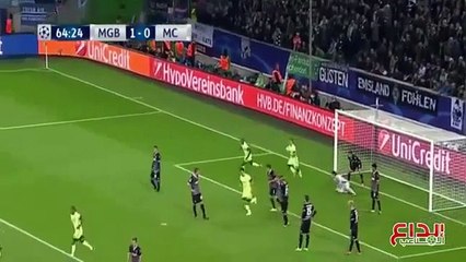 اهداف مباراة مانشستر سيتي وبوروسيا مونشنغلادباخ 2 - 1 كاملة