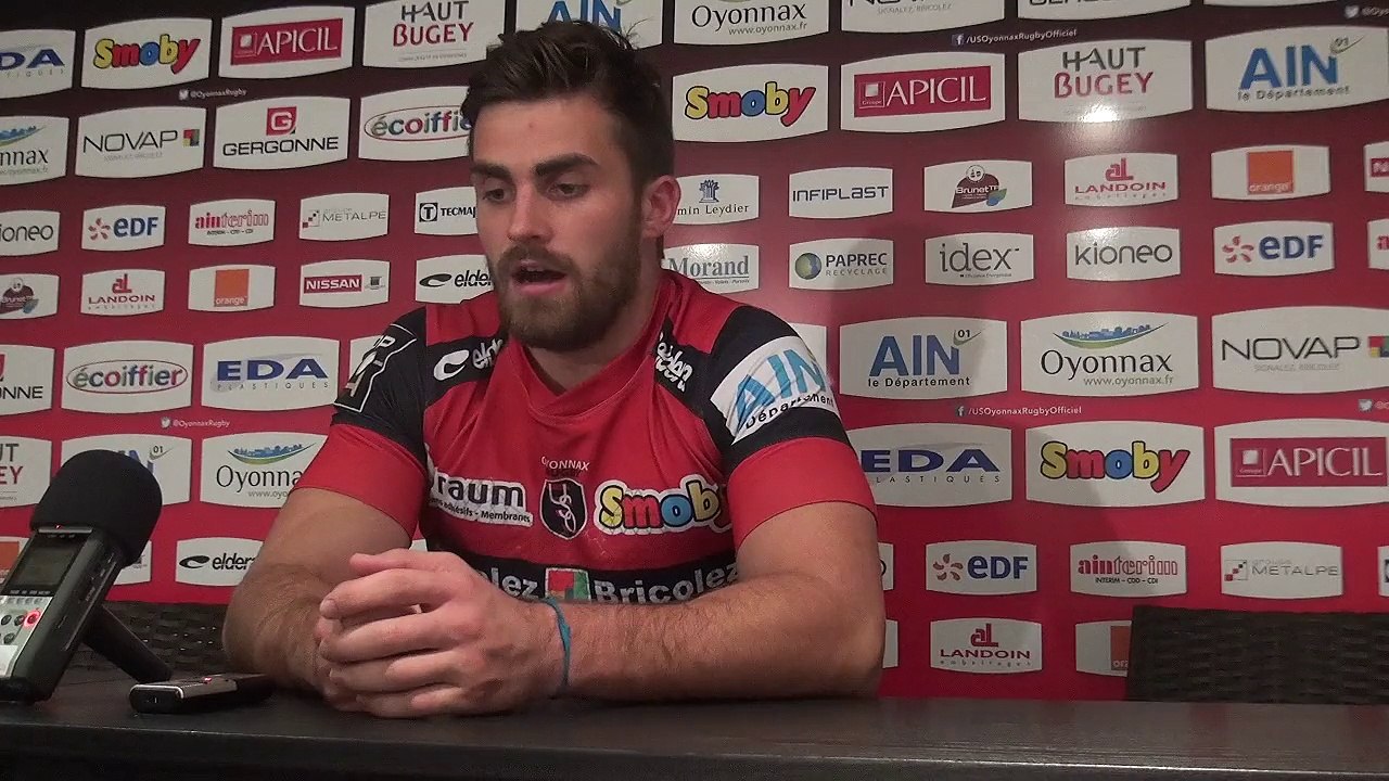 Rugby Top 14 - Quentin Etienne réagit après Oyonnax - Racing 92 - 1ère partie
