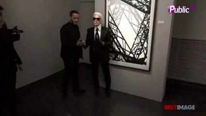 Exclu Vidéo : Karl Lagerfeld : vernissage de son exposition "A Visual Journey" à Paris