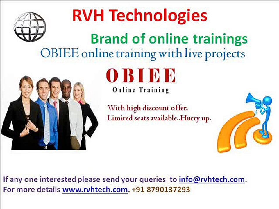 OBIEE online training with live project usa canada india low fees